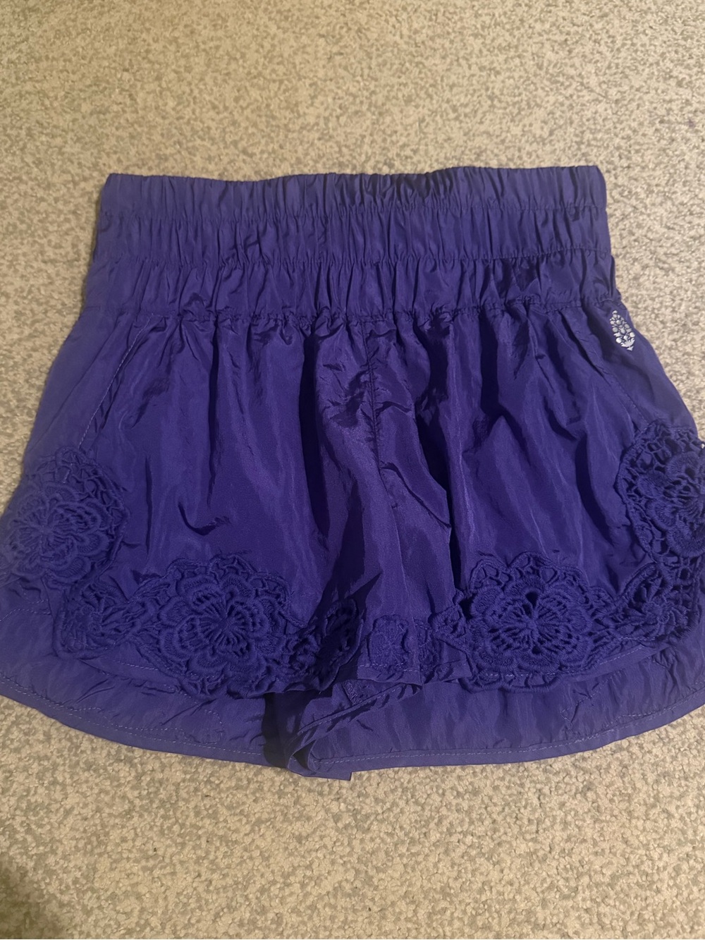FP Movement Elastic Waist Crochet Shorts